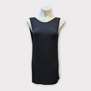 Reformation Black Asymmetrical Low Back Sleeveless Mini Dress